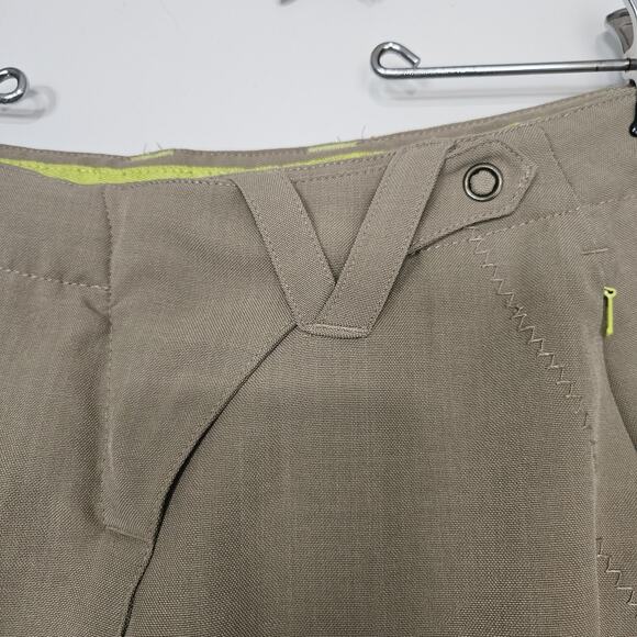 Nike Womens Bermuda Golf Shorts Size 4 Zip Pockets Zig Zag Stitch Dri Fit Classy - Picture 8 of 13